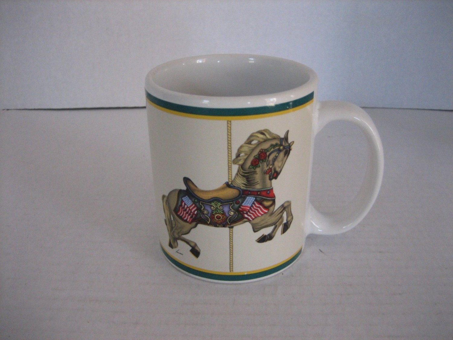 Lowell Herrero Vandor 1985 Carousel Horse Ceramic Coffee Mug/Cup NWNT Japan