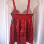 Rampage Red Rose Junior Size Red Spaghetti Strap Elastic Back Shirt Sz S NWWT