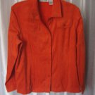 Canyon Road Women's Orange Faux Suede Button Down Long Sleeve Shirt Sz XL NWNT