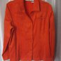 Canyon Road Women's Orange Faux Suede Button Down Long Sleeve Shirt Sz XL NWNT