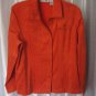 Canyon Road Women's Orange Faux Suede Button Down Long Sleeve Shirt Sz XL NWNT