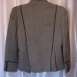 Chico's Women's Black/White Striped Lined Open Front Jacket Sz 2 Pre-Owned
