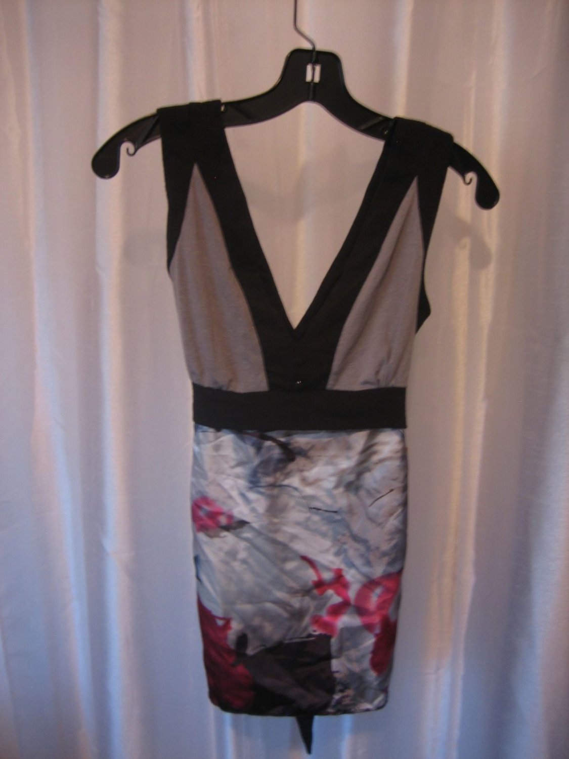 Two Pixies Women's Orchid/Grey/Black Sleeveless 100% Polyester Top Sz S NWWT