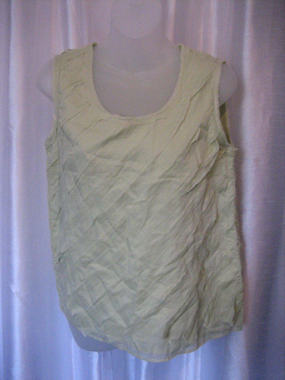 Talbots Women's 100% Cotton Light Green Tank Sleeveless Shirt Sz 6 NWWT 34692830