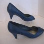 Steve Madden Swype Women's Blue Leather Open Toe Pumps Shoes Sz7 1/2 NWWB