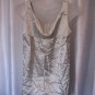 Fang  Junior Size Grey Rhinestone Solid Sleeveless Shirt Ties in Back Sz M NWWT
