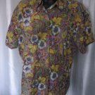 Protest Junior Size Button Down Short Sleeve Blouse Top Sz M Pre-Owned 100% Silk