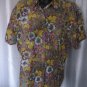 Protest Junior Size Button Down Short Sleeve Blouse Top Sz M Pre-Owned 100% Silk