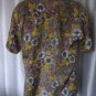 Protest Junior Size Button Down Short Sleeve Blouse Top Sz M Pre-Owned 100% Silk