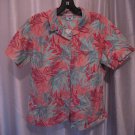 Columbia Sportswear Women's Pink Hawaiian Print Button Down Shirt Sz L Pre-Owned