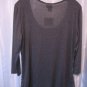 Jaclyn Smith Grey Glitz Animal Print Sequin Long Sleeve Shirt Sz L NWWT 63%Poly
