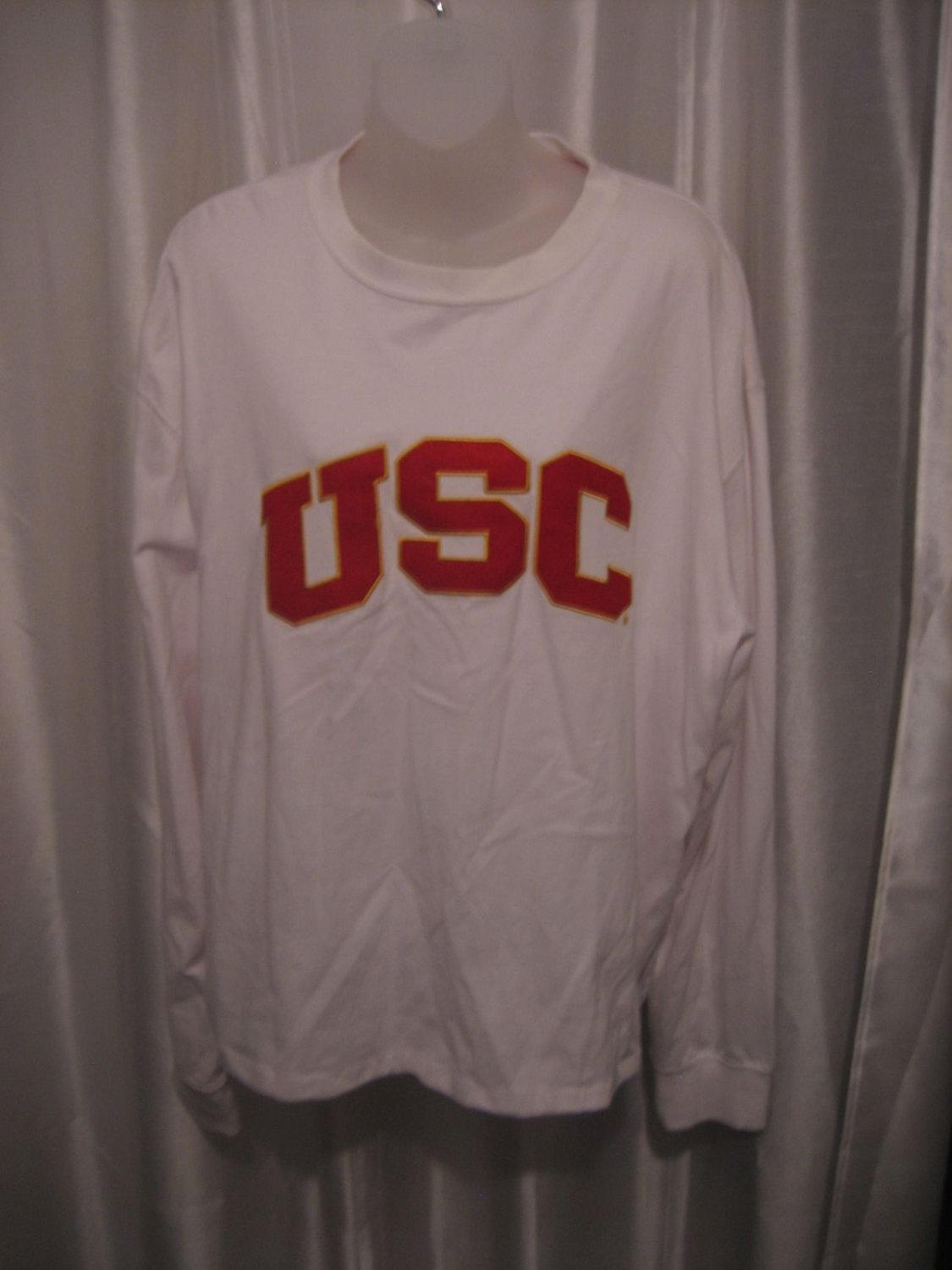 Campus Drive Women's USC Trojans White Long Sleeve Shirt Sz XXL 100% Cotton