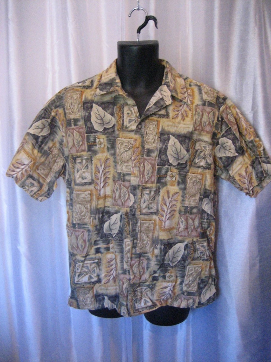 Cooke Street Men's Hawaiian Button Down Shirt Sz L Pre-Owned 100% Cotton Hawaii