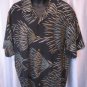 Tommy Bahama Men's Hawaiian Button Down Black/Green 100% Silk Shirt Sz L Pre-own