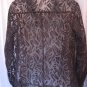 Chico's Women's Black Sheer Zebra Print Button Down Shirt Sz 1 Pre-Owned