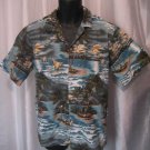 Aloha Republic Men's Hawaiian Button Down Shirt 100% Cotton Sz L PreOwned Hawaii