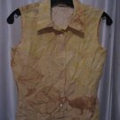 Tommy Bahama Women's Button Down Sleeveless Hawaiian Shirt Sz XS(2) Pre-Owned