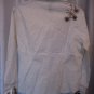 Coupe Junior Size Off White Embroidery Button Down Long Sleeve Shirt Sz L NWWT