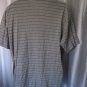 Nautica Men's Grey & Black Striped 2 Button Front Shirt Sz L 100% Cotton Pre-Own