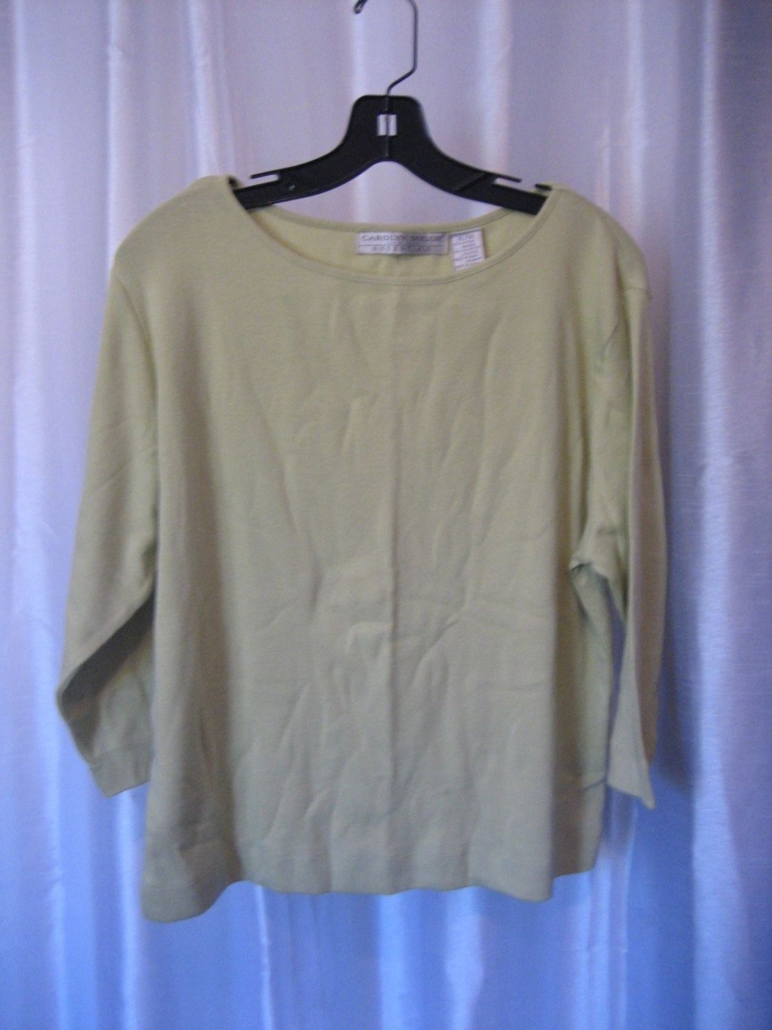 Carolyn Taylor Essentials Women's Celery Green Long Sleeve Shirt Sz XL NWWT