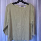 Carolyn Taylor Essentials Women's Celery Green Long Sleeve Shirt Sz XL NWWT