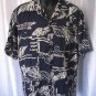 Hilo Hattie Men's Blue Hawaiian Button Down Shirt Sz Large Pre-Owned 100% Rayon
