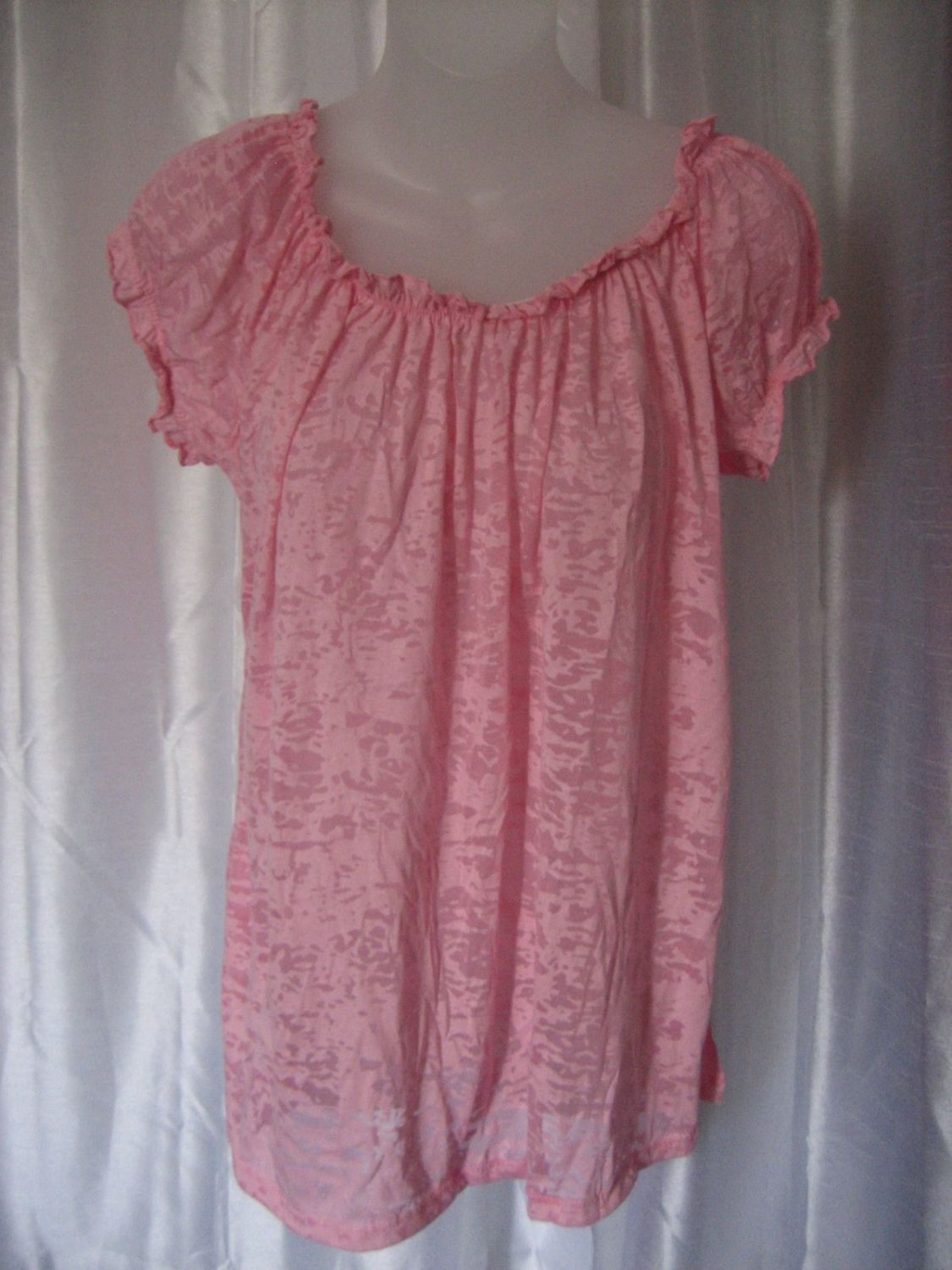 American City Wear Junior Size Pink Short Sleeve Shirt Sz 1X  NWWT Made in USA