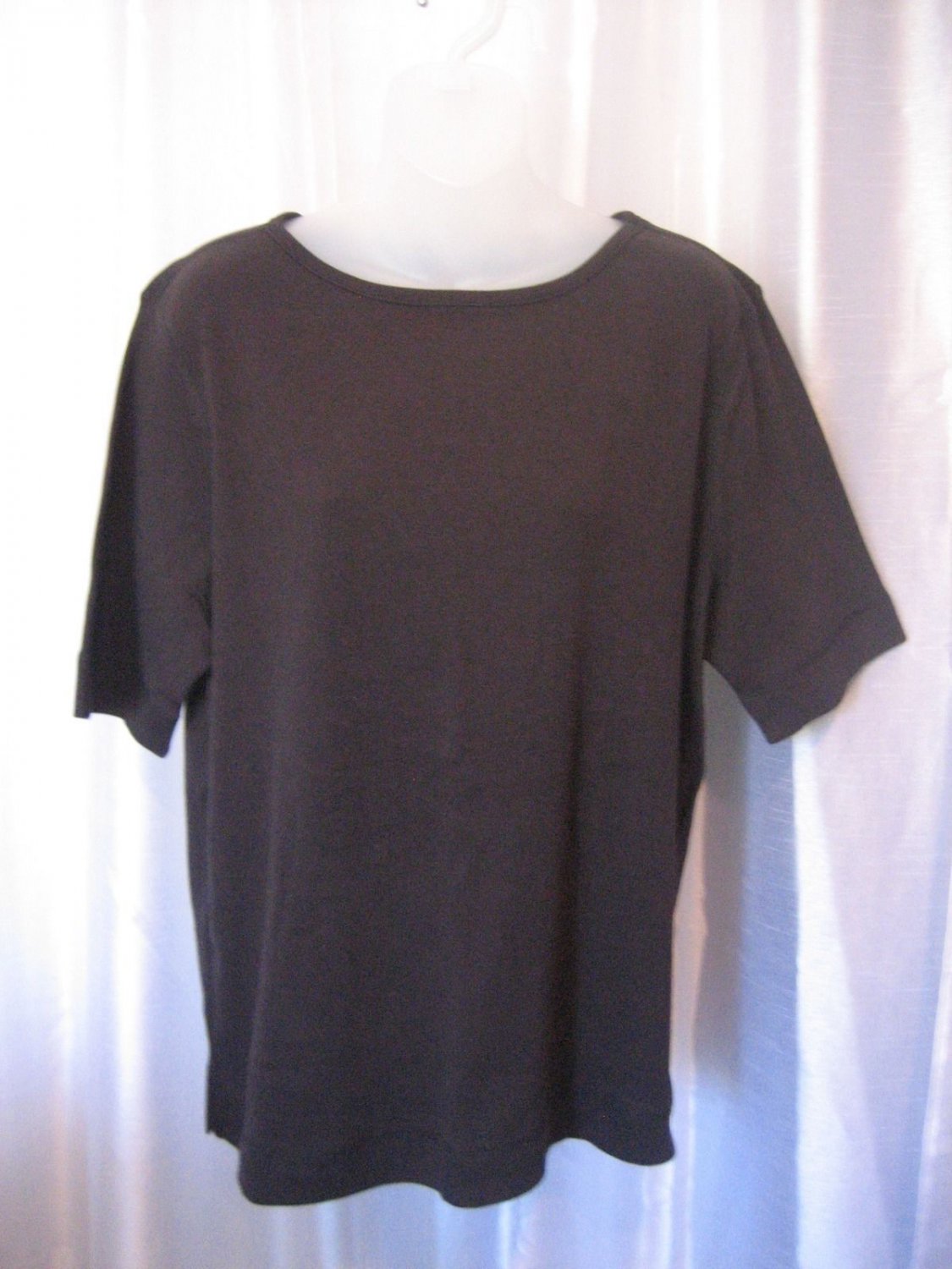 High Sierra Woman Black Short Sleeve Top T Shirt Sz 1X/18W NWWT 100% Cotton