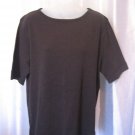 High Sierra Woman Black Short Sleeve Top T Shirt Sz 1X/18W NWWT 100% Cotton