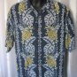 Tommy Bahama Men's Blue Hawaiian 100% Silk Button Down Shirt Sz M Pre-Owned