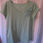 Merona 100% Cotton Solid Light Green Women's Short Sleeve Shirt Sz XL NWNT