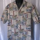 Royal Creations Men's Hawaiian Button Down Shirt 100% Cotton Sz XL Pre-Owned