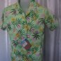 Columbia Midway Run Women's Green/Pink Hawaiian Button Down Shirt Sz S NWWT