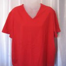 Marsh Landing Women's Red V Neck Shirt Top Sz XL NWWT 95% Cotton/5% Lycra