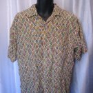 Robert Stock Men's 100% Silk Button Down Short Sleeve Shirt Sz M Pre-Owned