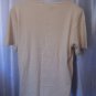 Trilogy Women's Tan Short Sleeve Shirt with Pink Roses Sz XL NWWT 100% Cotton