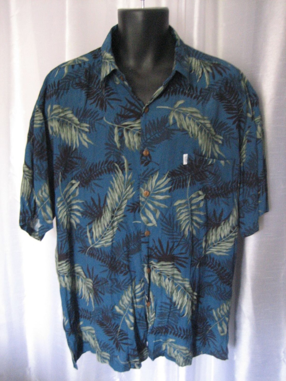 Hawaiian Moon Men's Hawaiian Button Down Shirt Sz L Pre-Owned Made in Hawaii
