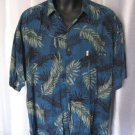 Hawaiian Moon Men's Hawaiian Button Down Shirt Sz L Pre-Owned Made in Hawaii