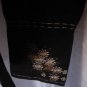 Coupe Junior Size Long Sleeve Black Floral Stitched Button Down Blouse SzXL NWWT