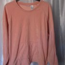 Kenji Junior's Peach Pullover Long Sleeve Shirt Sz XL Pre-Owned 100% Polyester