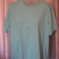 Burlington Women's Aqua Blue 100% Cotton Short Sleeve T Shirt Sz L 14-16 NWWT