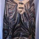 Kaelyn Max II Women's Gold/Grey/Brown/Black Blouse Top Long Sleeve Sz 1X NWNT