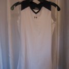 Under Armour Heat Gear Volleyball Women's White/Navy Sleeveless Top Sz S NWWT