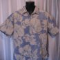 Cooke Street Men's Blue/Tan Cotton Short Sleeve Hawaiian Shirt Sz XL Pre-Owned