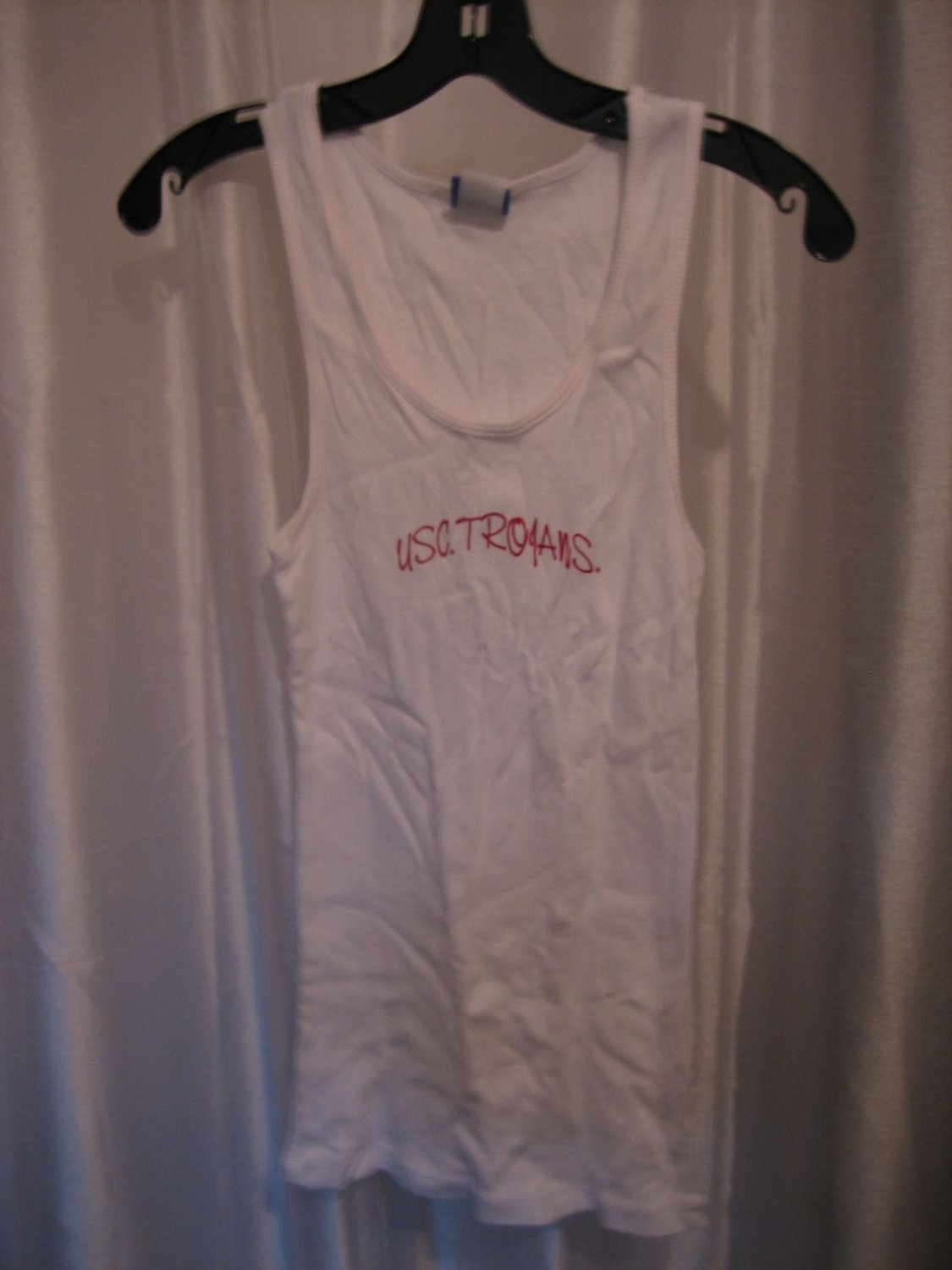 USC Trojans Junior Size White Tank Top Sz L 100% Cotton U-Trau Pre-Owned USA