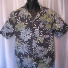 Columbia Sportswear Men's Cotton Grey Hawaiian Button Down Shirt Sz L Pre-Owned