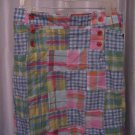 Jennifer & Grace Women's Patch Work Pastel Color Skirt Sz 8 100% Cotton NWWT