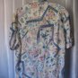 Alfred Dunner Women's Pink/Blue Floral Button Down Blouse Rayon Sz 16 Pre-Owned