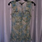 Dimri Junior Size Green Blue Floral Sleevless Cami/Blouse Sz M 100%Polyester New