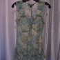Dimri Junior Size Green Blue Floral Sleevless Cami/Blouse Sz M 100%Polyester New